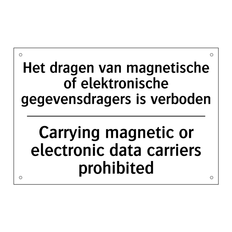 Het dragen van magnetische of /.../ - Carrying magnetic or electronic /.../