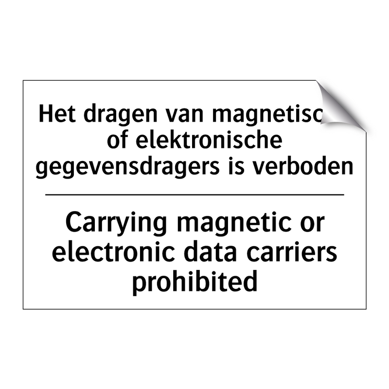 Het dragen van magnetische of /.../ - Carrying magnetic or electronic /.../