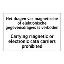 Het dragen van magnetische of /.../ - Carrying magnetic or electronic /.../