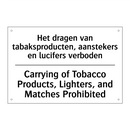 Het dragen van tabaksproducten, /.../ - Carrying of Tobacco Products, /.../