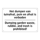 Het dumpen van tuinafval, puin /.../ - Dumping garden waste, rubble, /.../