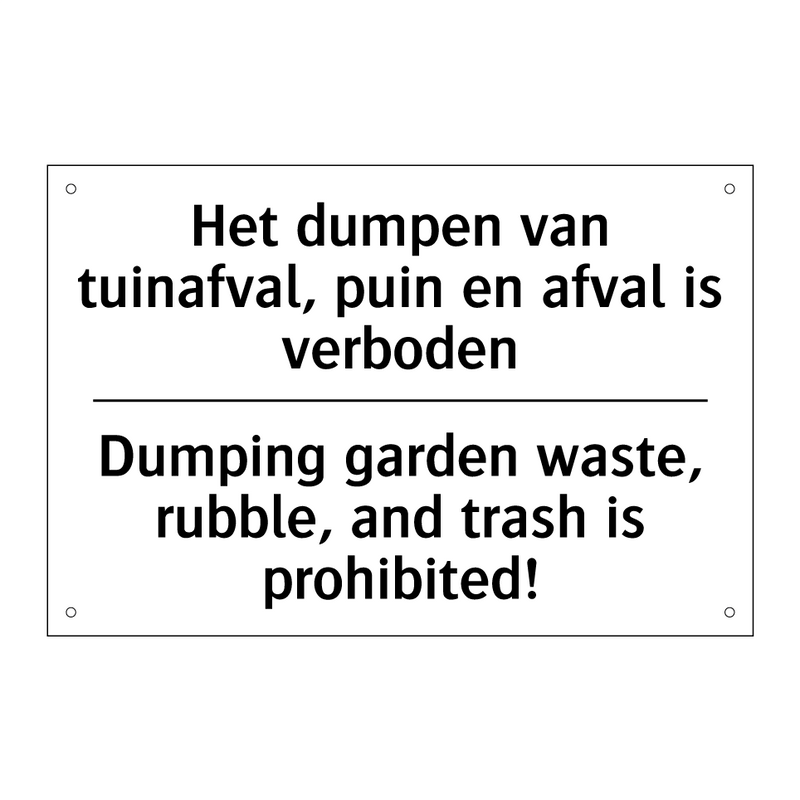 Het dumpen van tuinafval, puin /.../ - Dumping garden waste, rubble, /.../
