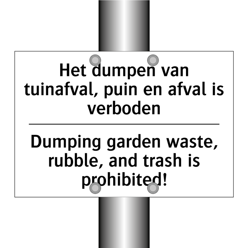 Het dumpen van tuinafval, puin /.../ - Dumping garden waste, rubble, /.../
