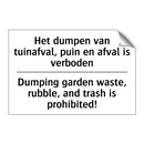 Het dumpen van tuinafval, puin /.../ - Dumping garden waste, rubble, /.../