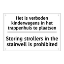 Het is verboden kinderwagens in /.../ - Storing strollers in the stairwell /.../