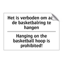 Het is verboden om aan de basketbalring /.../ - Hanging on the basketball hoop /.../