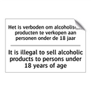Het is verboden om alcoholische /.../ - It is illegal to sell alcoholic /.../