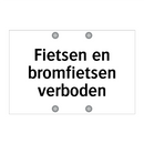 Fietsen en bromfietsen verboden