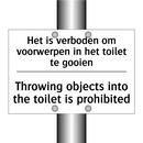 Het is verboden om voorwerpen /.../ - Throwing objects into the toilet /.../