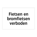 Fietsen en bromfietsen verboden