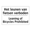 Het leunen van fietsen verboden/.../ - Leaning of Bicycles Prohibited