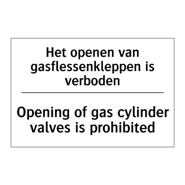 Het openen van gasflessenkleppen /.../ - Opening of gas cylinder valves /.../