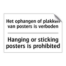 Het ophangen of plakken van posters /.../ - Hanging or sticking posters is /.../