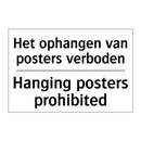 Het ophangen van posters verboden/.../ - Hanging posters prohibited