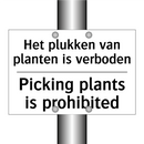 Het plukken van planten is verboden/.../ - Picking plants is prohibited