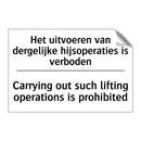 Het uitvoeren van dergelijke hijsoperaties /.../ - Carrying out such lifting operations /.../