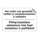 Het vullen van gevaarlijke stoffen /.../ - Filling hazardous substances into /.../