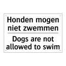 Honden mogen niet zwemmen - Dogs are not allowed to swim