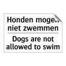 Honden mogen niet zwemmen - Dogs are not allowed to swim
