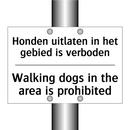 Honden uitlaten in het gebied /.../ - Walking dogs in the area is prohibited/.../