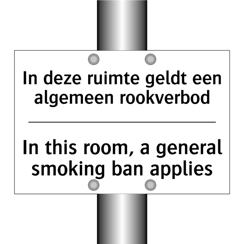 In deze ruimte geldt een algemeen /.../ - In this room, a general smoking /.../