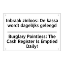 Inbraak zinloos: De kassa wordt /.../ - Burglary Pointless: The Cash Register /.../