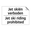 Jet skiën verboden - Jet ski riding prohibited