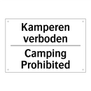 Kamperen verboden - Camping Prohibited