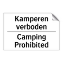 Kamperen verboden - Camping Prohibited