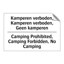 Kamperen verboden, Kamperen verboden, /.../ - Camping Prohibited, Camping Forbidden, /.../