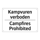 Kampvuren verboden - Campfires Prohibited