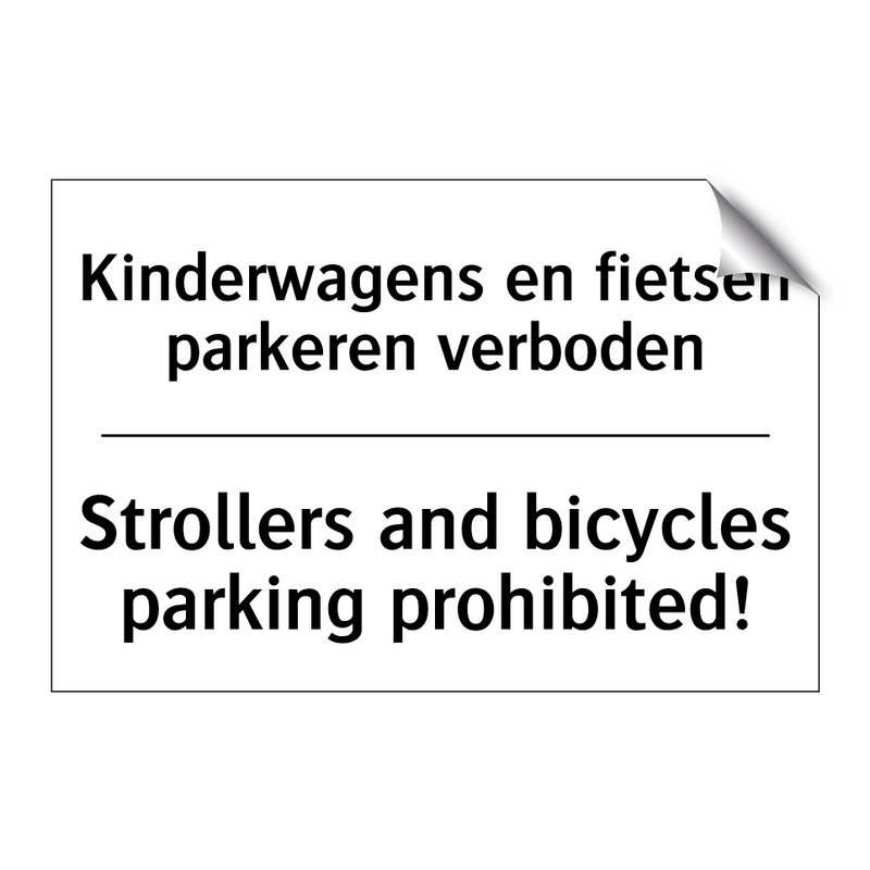 Kinderwagens en fietsen parkeren /.../ - Strollers and bicycles parking /.../