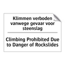 Klimmen verboden vanwege gevaar /.../ - Climbing Prohibited Due to Danger /.../