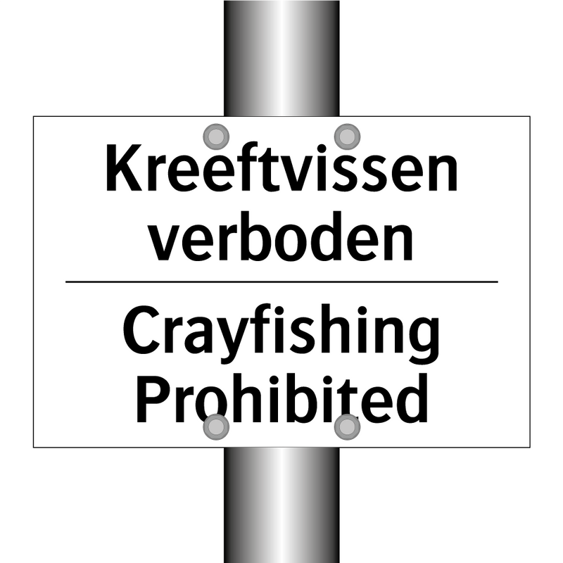Kreeftvissen verboden - Crayfishing Prohibited