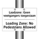 Laadzone: Geen voetgangers toegestaan/.../ - Loading Zone: No Pedestrians Allowed/.../