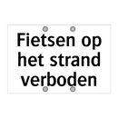 Fietsen op het strand verboden