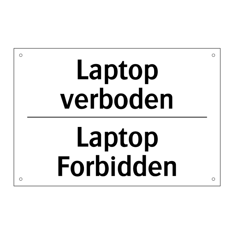 Laptop verboden - Laptop Forbidden