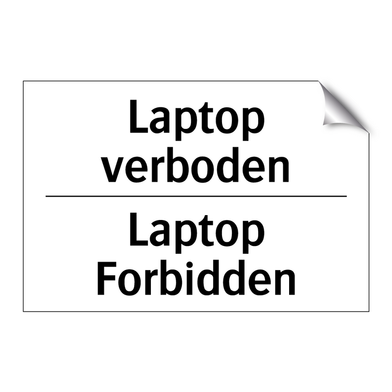 Laptop verboden - Laptop Forbidden