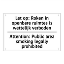 Let op: Roken in openbare ruimtes /.../ - Attention: Public area smoking /.../