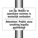 Let op: Roken in openbare ruimtes /.../ - Attention: Public area smoking /.../
