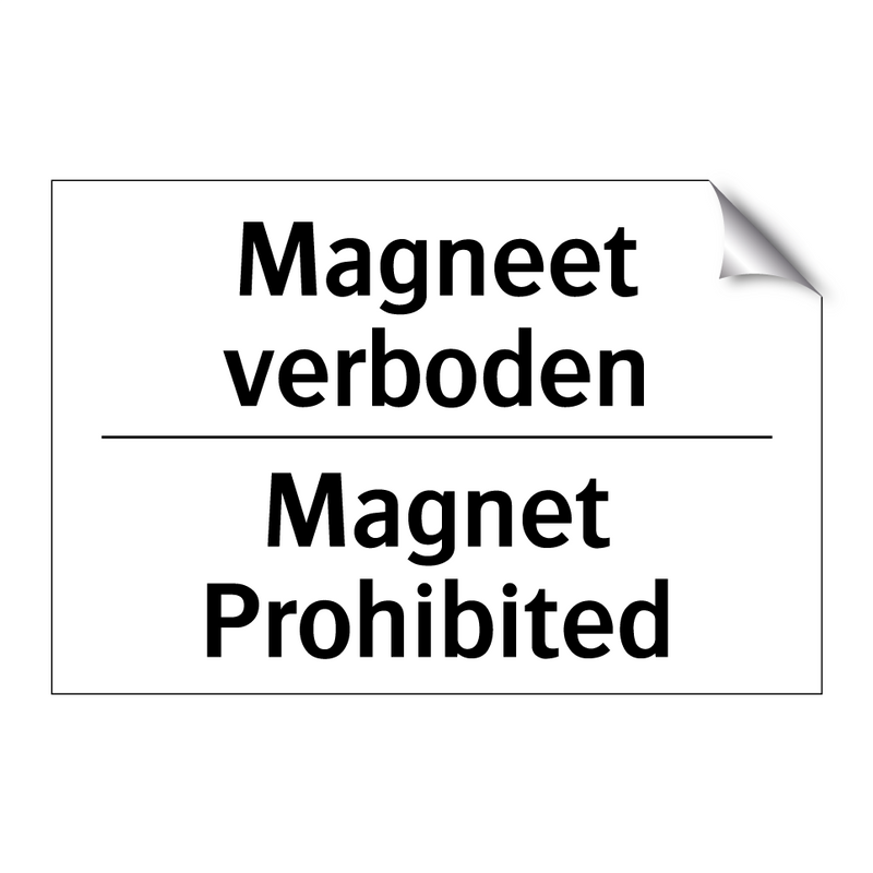 Magneet verboden - Magnet Prohibited