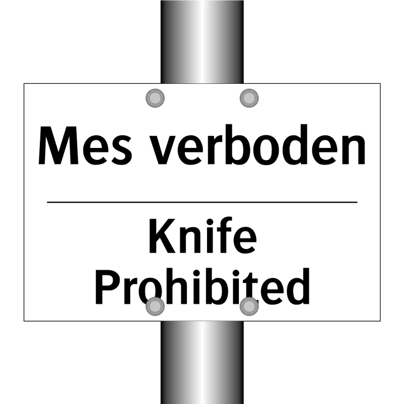 Mes verboden - Knife Prohibited