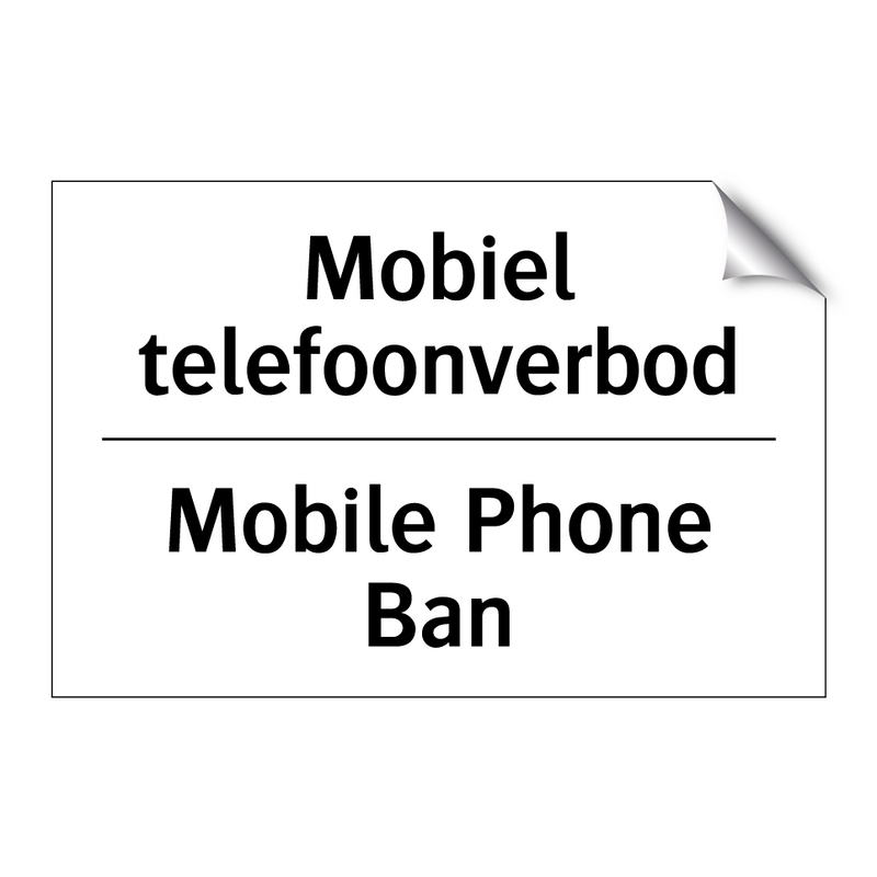 Mobiel telefoonverbod - Mobile Phone Ban