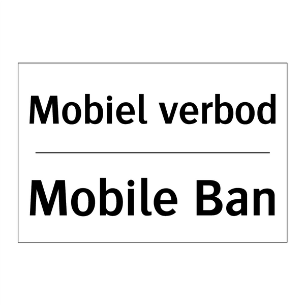 Mobiel verbod - Mobile Ban