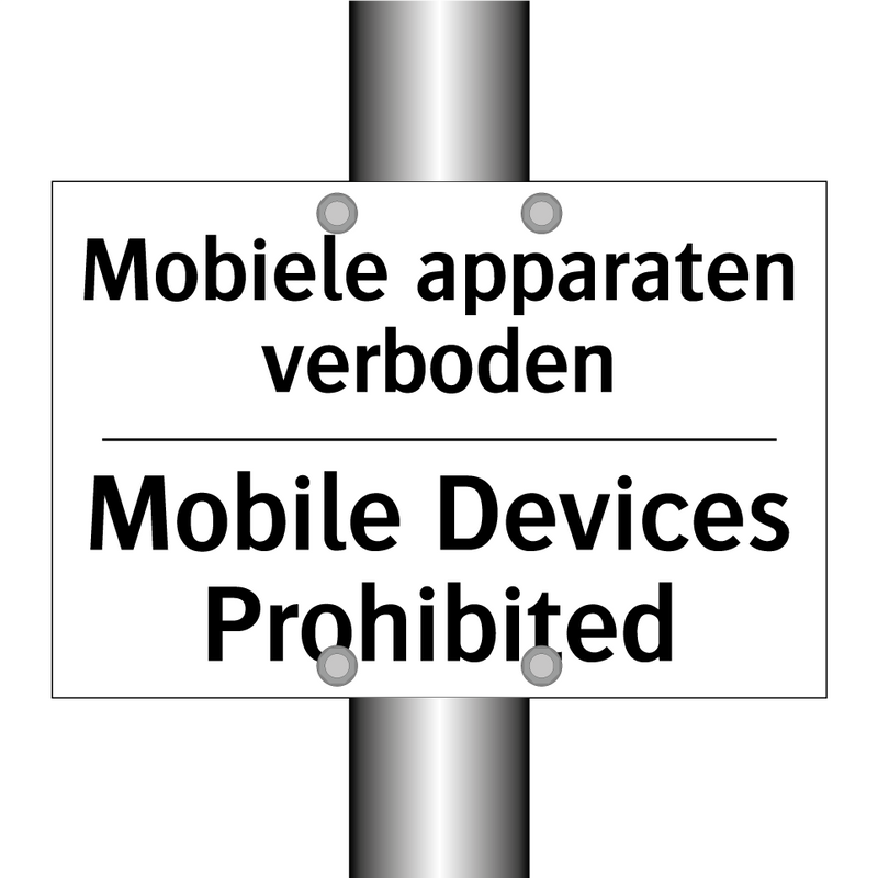 Mobiele apparaten verboden - Mobile Devices Prohibited