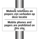 Mobiele telefoons en piepers zijn /.../ - Mobile phones and pagers are prohibited /.../