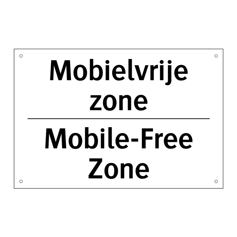 Mobielvrije zone - Mobile-Free Zone