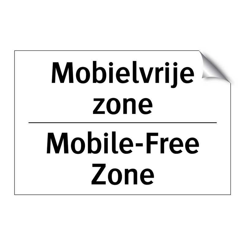 Mobielvrije zone - Mobile-Free Zone