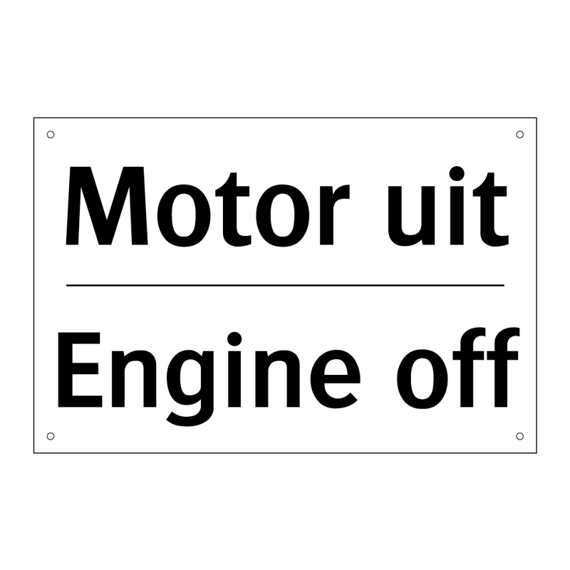 Motor uit - Engine off