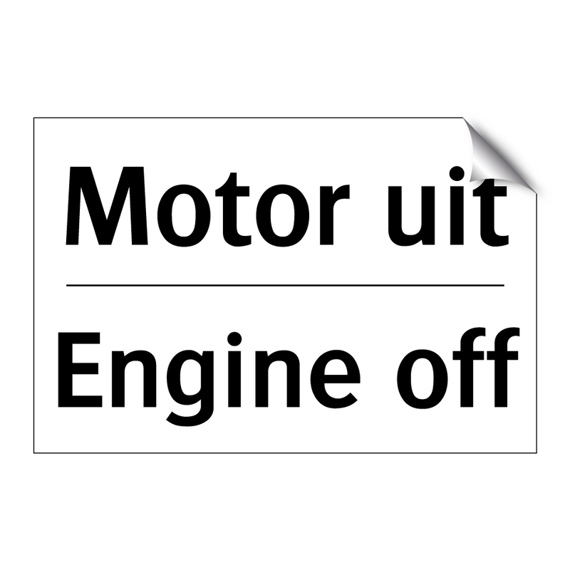 Motor uit - Engine off